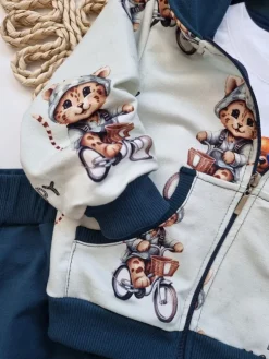 Dres chłopięcy kotek na rowerze