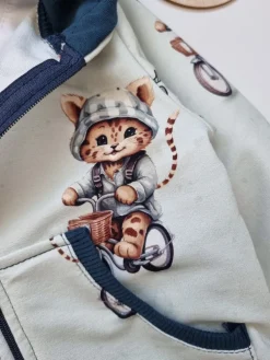 Dres chłopięcy kotek na rowerze