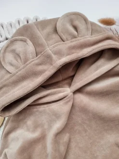 Dres welurowy dziecięcy cappuccino