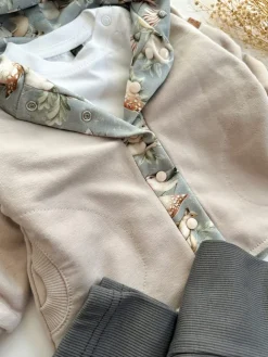 Dwustronna bluza/kurtka z kapturem beż i muchomorki