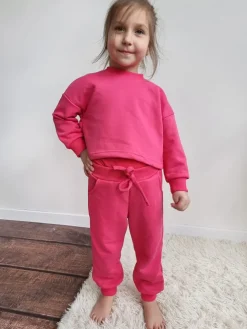 Dziewczęcy dres fuksjowy 3 częściowy