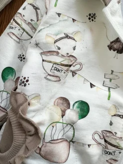 Dziewczęcy dres myszka w filiżance rozmiar 110