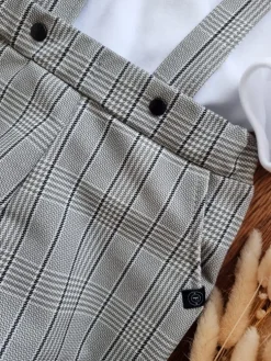Elegancki komplet dla chłopca w kratę