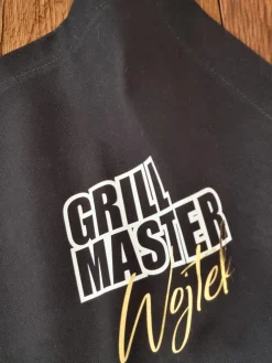 Fartuch kuchenny z nadrukiem Grill master + imię