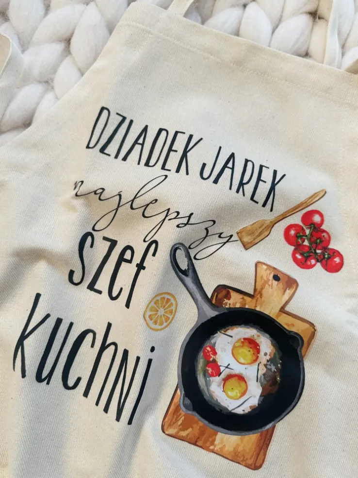 Fartuch kuchenny z nadrukiem Dziadek szef kuchni
