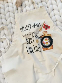 Fartuch kuchenny z nadrukiem Dziadek szef kuchni