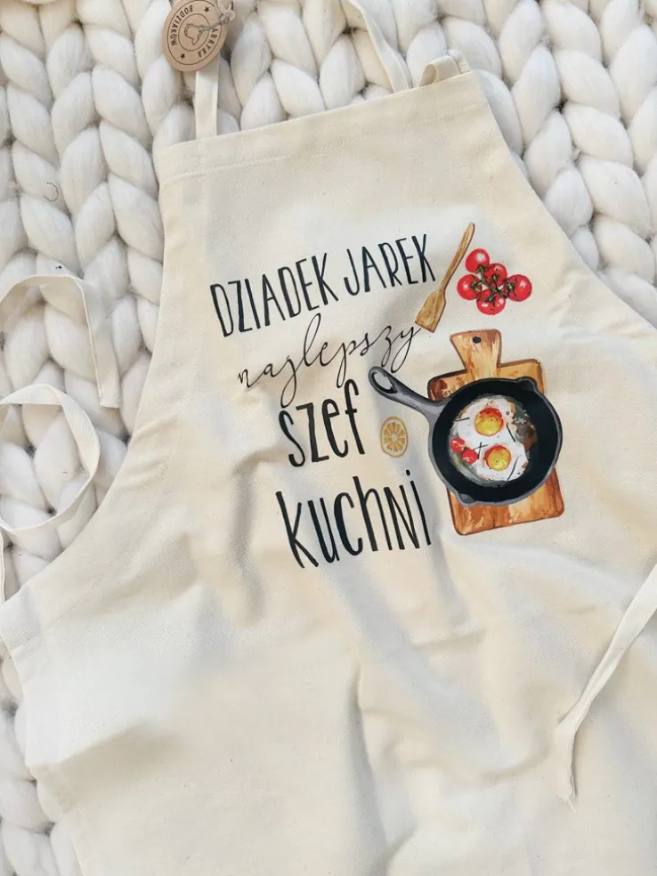 Fartuch kuchenny z nadrukiem Dziadek szef kuchni