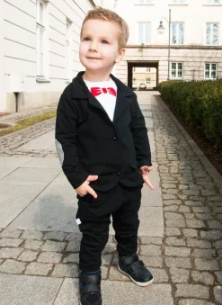 Garnitur niemowlęcy czarny marynarka + spodnie