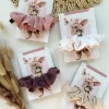 Gumka scrunchie do włosów muślinowa jasny beż