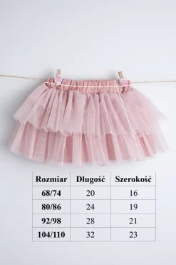 Jasnoróżowa spódniczka tiulowa