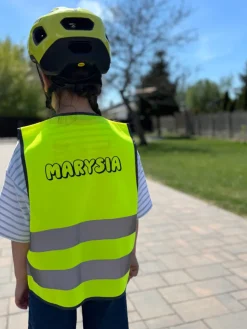 Kamizelka odblaskowa dla dziecka z imieniem