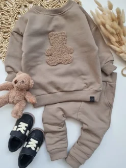 Kawowy komplet dla dziecka pluszowy misio