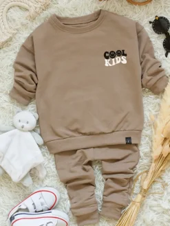 Kawowy komplet dresowy cool kids bluza + spodnie