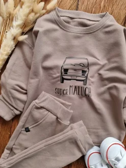 Kawowy komplet dresowy superMALUCH bluza + spodnie