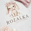 Kocyk dla niemowląt słodki pluszowy zajączek