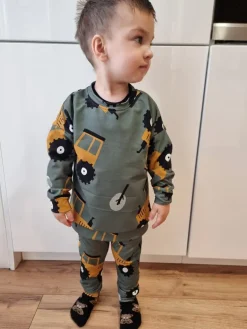 Komplet dla chłopca traktory bluza + spodnie