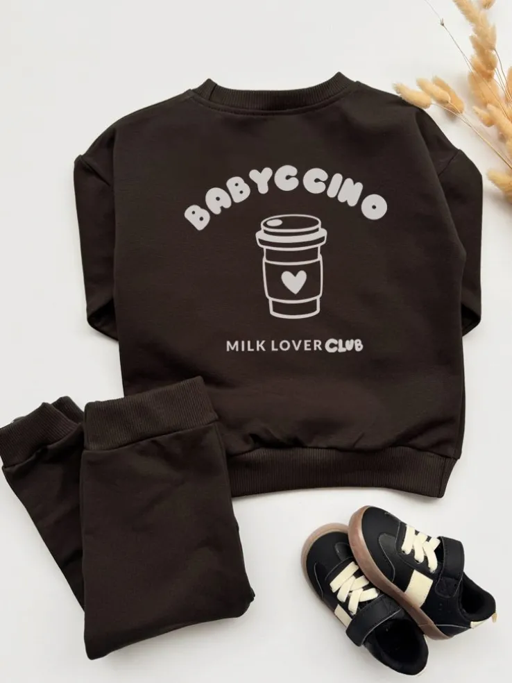 Komplet dla dziecka babyccino (bluza + spodnie)