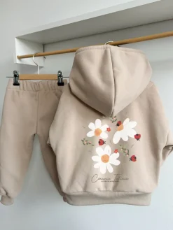 Komplet dla dziecka biedroneczki (bluza z kapturem + spodnie)