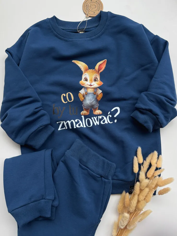 Komplet dla dziecka co by tu zmalować (bluza + spodnie)