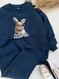 Komplet dla dziecka króliczek niezły mądrala (bluza + spodnie)