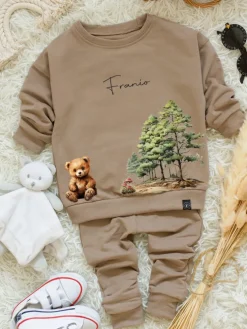 Komplet dla dziecka las bluza + spodnie
