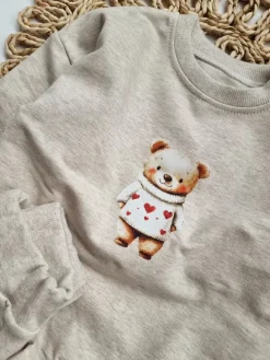 Komplet dla dziecka misio w sweterku w serduszka