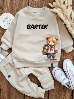 Komplet dla dziecka misio z plecaczkiem (bluza + spodnie)