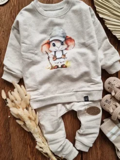Komplet dla dziecka myszka podróżnik bluza + spodnie