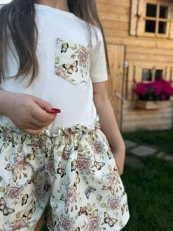 Komplet dla dziewczynki ogród motyli 4el.
