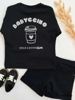 Komplet dresowy babyccino (koszulka + szorty)
