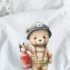 Komplet pościeli z nadrukiem miś strażak