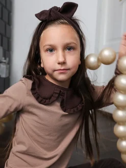 Kołnierzyk dziecięcy brązowy