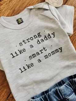 Koszulka/body strong like a daddy smart like a mommy