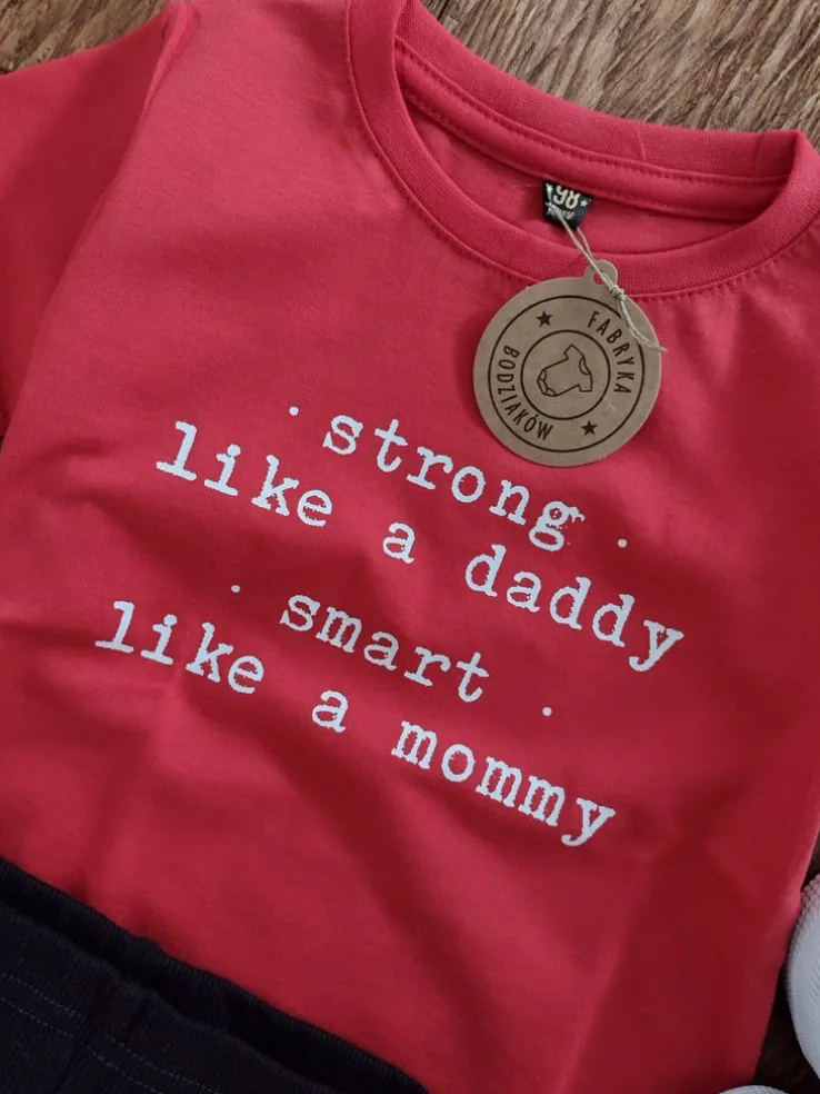 Koszulka/body strong like a daddy smart like a mommy