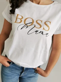 Koszulka damska z nadrukiem boss mama