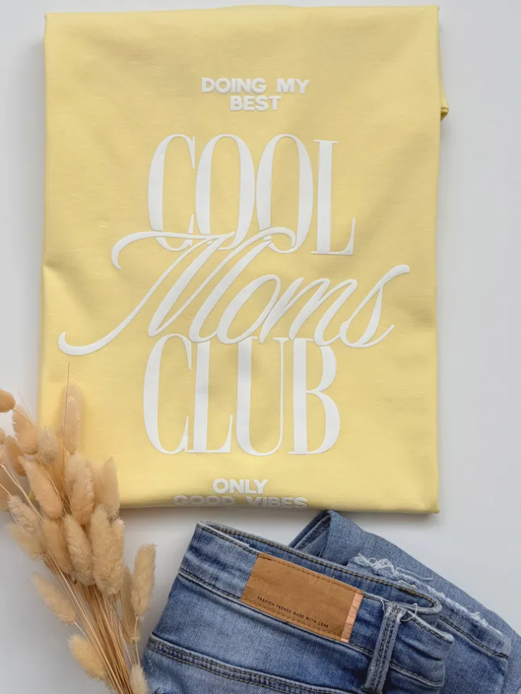 Koszulka damska z nadrukiem cool moms club