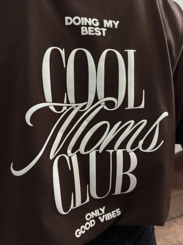 Koszulka damska z nadrukiem cool moms club