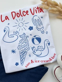 Koszulka damska z nadrukiem la dolce vita