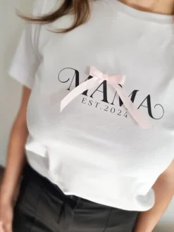 Koszulka dla mamy z naszytą wstążką