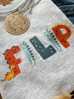 Koszulka dziecięca dino z imieniem