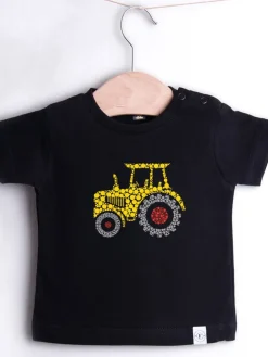 Koszulka dziecięca traktor z kropek