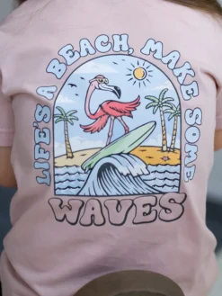 Koszulka dziecięca z nadrukiem life’s a beach