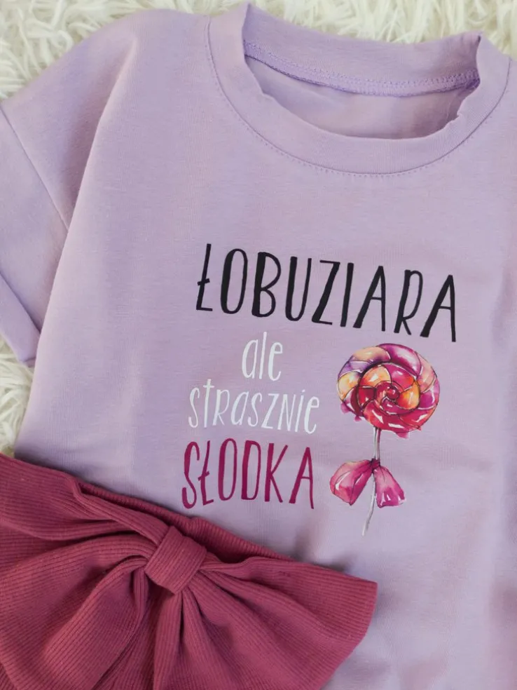 Koszulka dziecięca z nadrukiem strasznie słodka