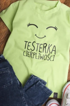 Koszulka dziecięca z nadrukiem Tester/ka cierpliwości