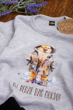Koszulka dziecięca z nadrukiem oj, będzie dziś mokro