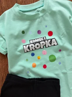 Koszulka dziecięca z nadrukiem koniec i kropka