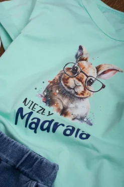 Koszulka dziecięca z nadrukiem króliczka niezły mądrala