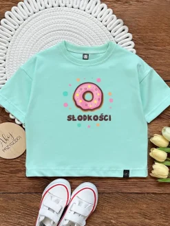 Koszulka dziecięca z nadrukiem pączka słodkości