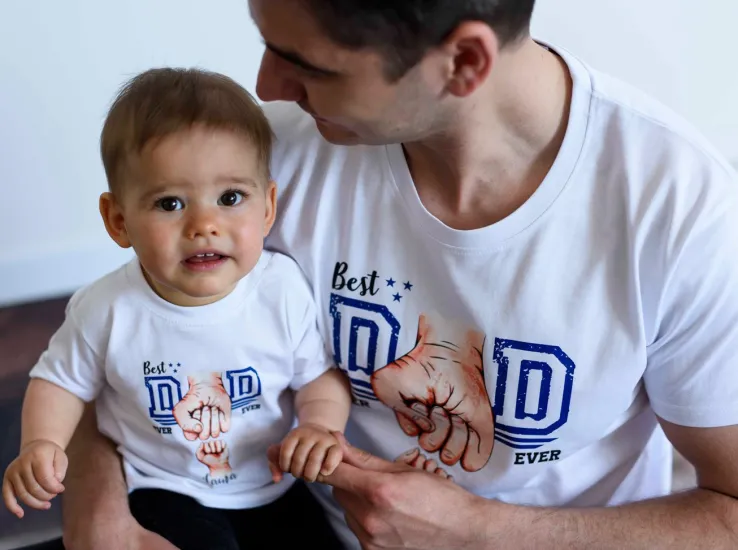 Koszulka męska Best Dad ever z nadrukiem pięści
