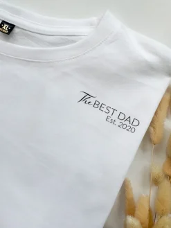 Koszulka męska z nadrukiem the best dad est.